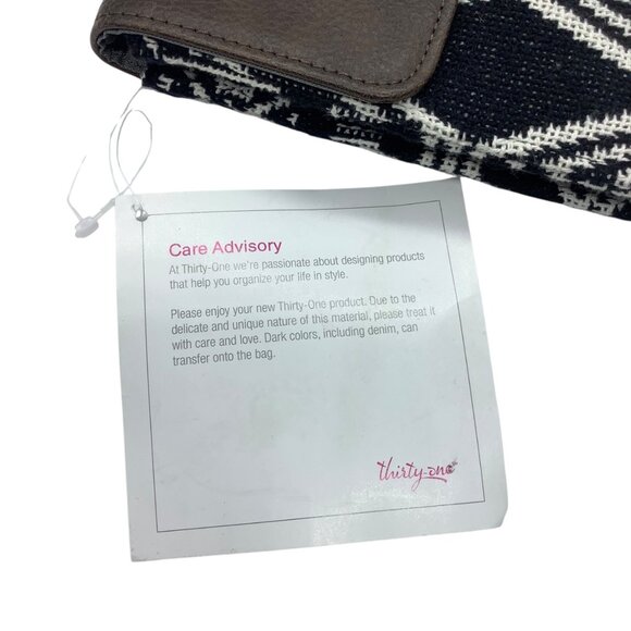 Thirty-one Rio Weave Geometric Print Crossbody Purse Adjustable Strap NEW 8x4x1" - Picture 3 of 9